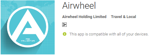 Приложение Airwheel из магазина Google Play