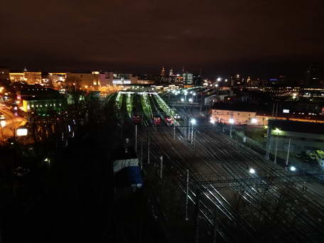 Ночная съемка, вид на Курский вокзал в Москве, тест камеры asus zenfone 3 zoom