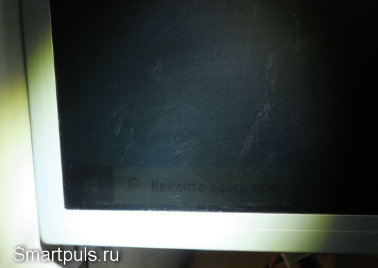Изображение на экране LCD экрана со сгоревшей подсветкой