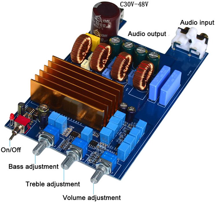 усилитель низкой частоты (УНЧ) на TPA3255 и схема его подключения