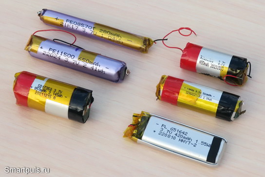 литий-ионные аккумуляторы из вейпов (электронных сигарет)