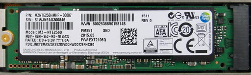 Жесткий диск (SSD) Samsung MZNTE256HMHP-0007