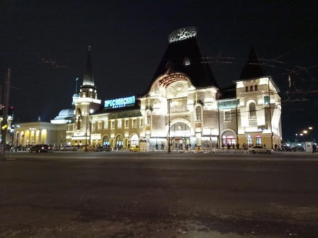 Ярославский вокзал, Москва, ночная съемка