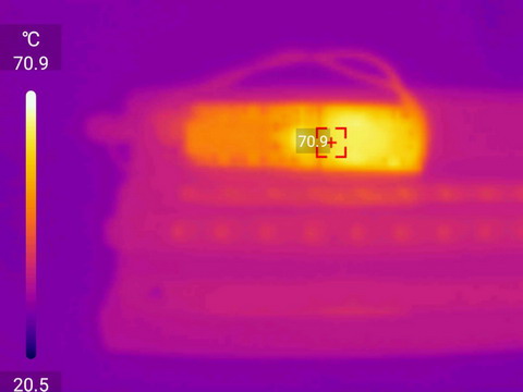 Тепловой снимок отремонтированного светодиодного светильника LEEK LE LED ECO 03 (40 Вт)