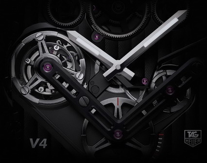 Швейцарские часы Tag Heuer Monaco V4 в "углеродном " (carbon) исполнении