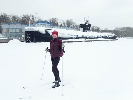 Подводная лодка в Химкинском водохранилище (Москва)