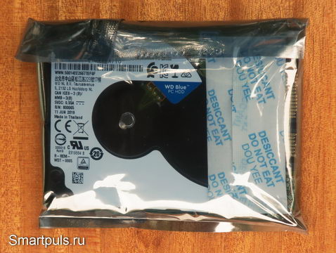 Упаковка жесткого диска Western Digital WD Blue Mobile 2 TB (WD20SPZX)