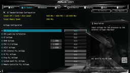 BIOS (UEFI) материнской платы ASRock Z370M-ITX/ac - раздел OC Tweaker