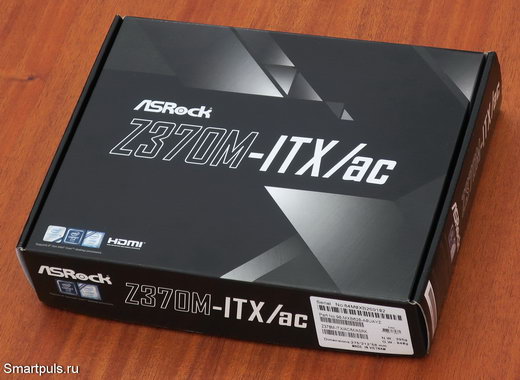 Упаковка материнской платы ASRock Z370M-ITX/ac