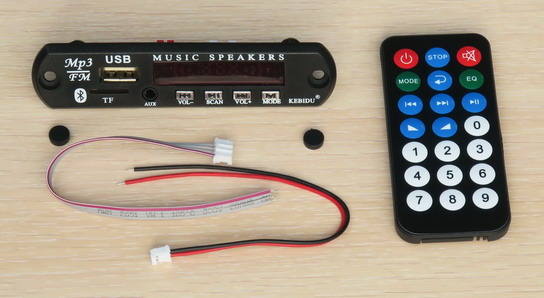 Комплектация модуля Kebidu (Bluetooth, FM, mp3, AUX, USB)