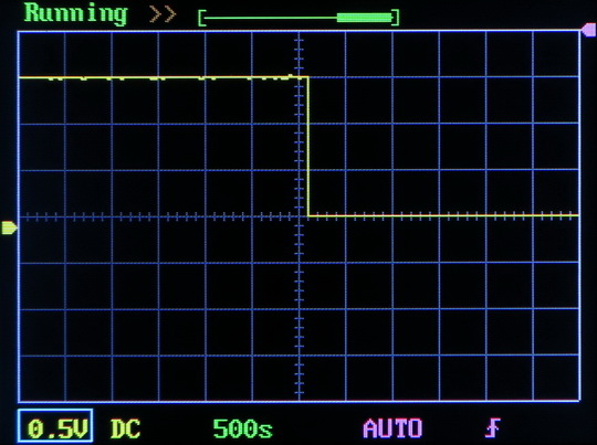 Осциллограмма напряжения аккумулятора Sorbo вблизи точки самоотключения при разряде