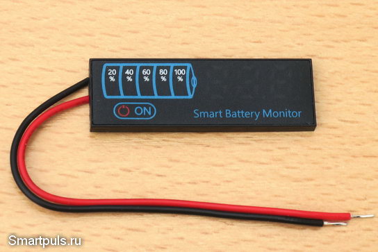 Индикатор заряда аккумулятора с вольтметром - обзор
