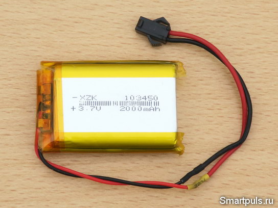 Литий-ионный аккумулятор с платой защиты и кабелем для электромеханической игрушки