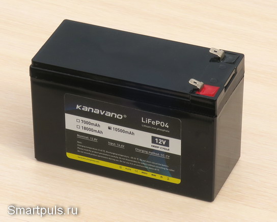литий-железо-фосфатный аккумулятор Kanavano 12 В для ИБП