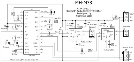 схема Bluetooth-модуля MH-M38