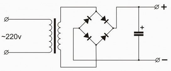 Схема блока питания для автомобильного компрессора