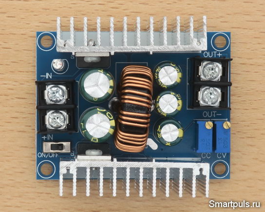Мощный понижающий DC-DC преобразователь с синхронным выпрямлением - вид сверху