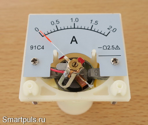 Механизм стрелочного индикатора (амперметра)