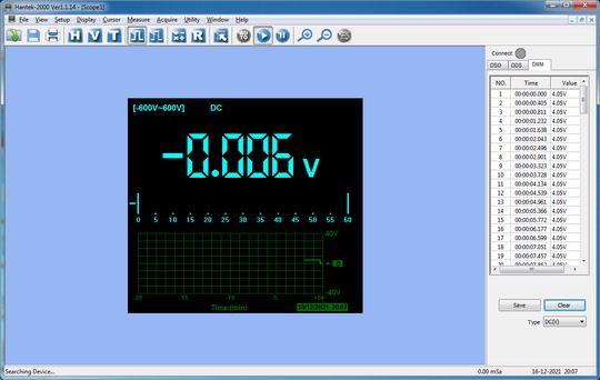 Приложение для осциллографа Hantek 2D72 - управление мультиметром