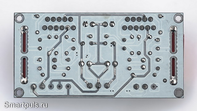 Печатная плата монофонического мостового усилителя мощности звуковой частоты (1x136 W) класса AB на микросхеме LM3886 (LM3886TF)