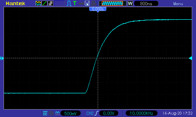 Осциллограмма TDA2050 - меандр 10 кГц