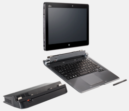 планшет Fujitsu stylistic q665 в "максимальной" комплектации (планшет, клавиатура, док-станция)