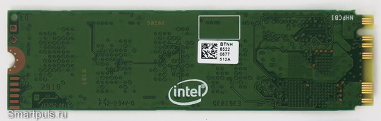  накопитель SSD Intel SSDPEKNW512G8X1 на 512 ГБ (серия  Intel 660p) - обратная сторона платы
