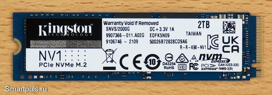 Внешний вид и конструкция SSD Kingston NV1 2ТБ M.2 SNVS/2000G