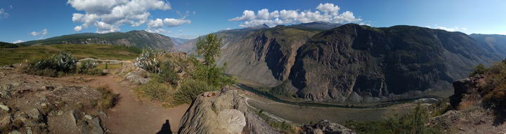 Панорама: вид с перевала Кату-Ярык