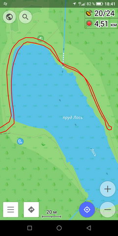 Навигация (GPS и ГЛОНАСС) в смартфоне Neffos X9, пробный трек