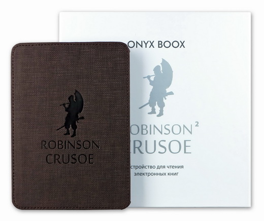 Упаковка и "умная" обложка электронной книги ONYX BOOX Robinson Crusoe 2