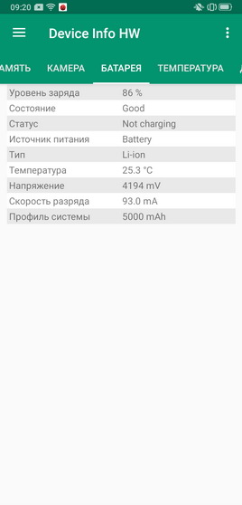 Device Info NW - информация о телефоне (смартфоне) oppo a9 (2020)