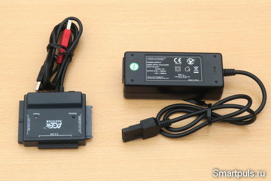 Переходник с интерфейсов IDE, 2.5" IDE 44 pin и SATA на USB