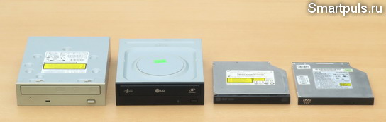 CD-ROM и DVD-ROM разных типоразмеров и интерфейсов