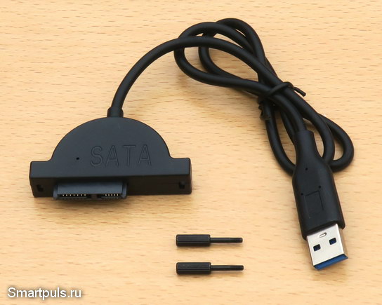 Адаптер (переходник) Slimline SATA -> USB (для ноутбучных CD / DVD приводов)
