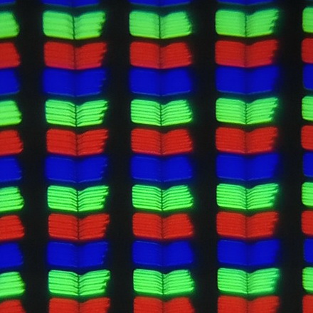Микрофотография TFT LCD жидкокристаллического дисплея с матрицей типа IPS