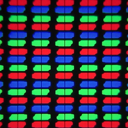 Микрофотография TFT LCD жидкокристаллического дисплея с матрицей типа TN