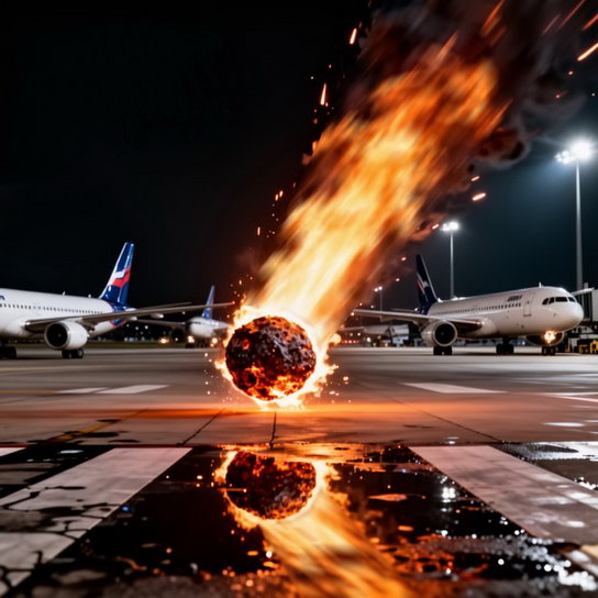 Падение метеорита в аэропорту Гонолулу