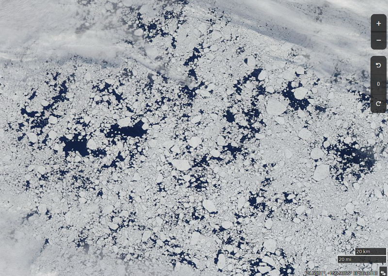 Классификация арктического льда на спутниковых снимках - мелкие льдины