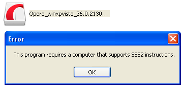 Установка браузера Opera на Windows XP