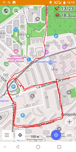 Навигация (GPS и ГЛОНАСС) в смартфоне oukitel mix 2 , пробный трек