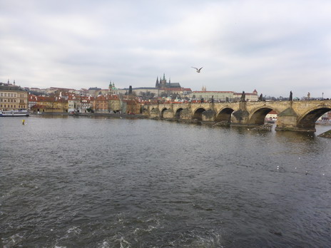 Прага, Карлов мост, январь