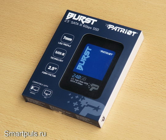 Упаковка SATA SSD Patriot Burst 240 GB
