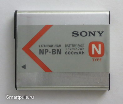 Li-ion аккумулятор sony np-bn (np-bn1) 600 мАч для фотоаппарата SONY Cyber-shot DSC-W830