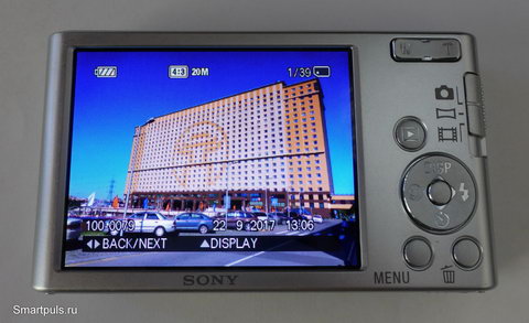 Углы обзора экрана фотоаппарата SONY DSC-W830