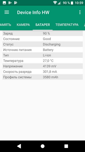 Device Info HW - информация о телефоне (смартфоне) Sony Xperia XA2 (H4113)