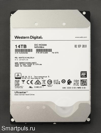 Жесткий диск Western Digital Ultrastar DC HC530 14 TB (WUH721414ALE6L4) - тест и обзор